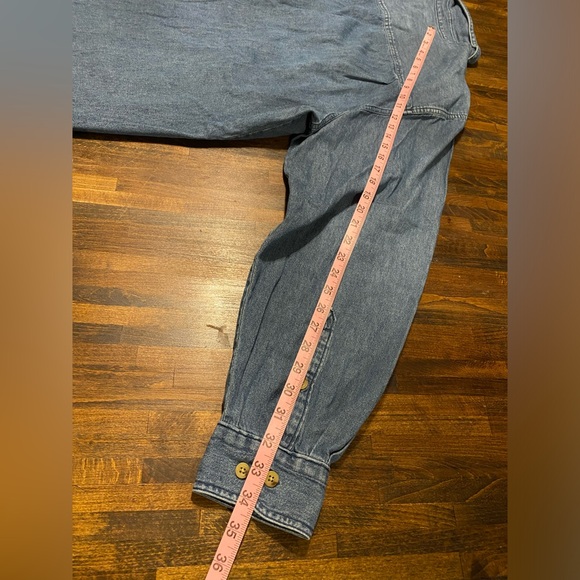 Woolrich Denim Chambray Long Sleeve Shirt Men’s XXL 2XL Blue Medium Wash Pocket - Picture 9 of 9